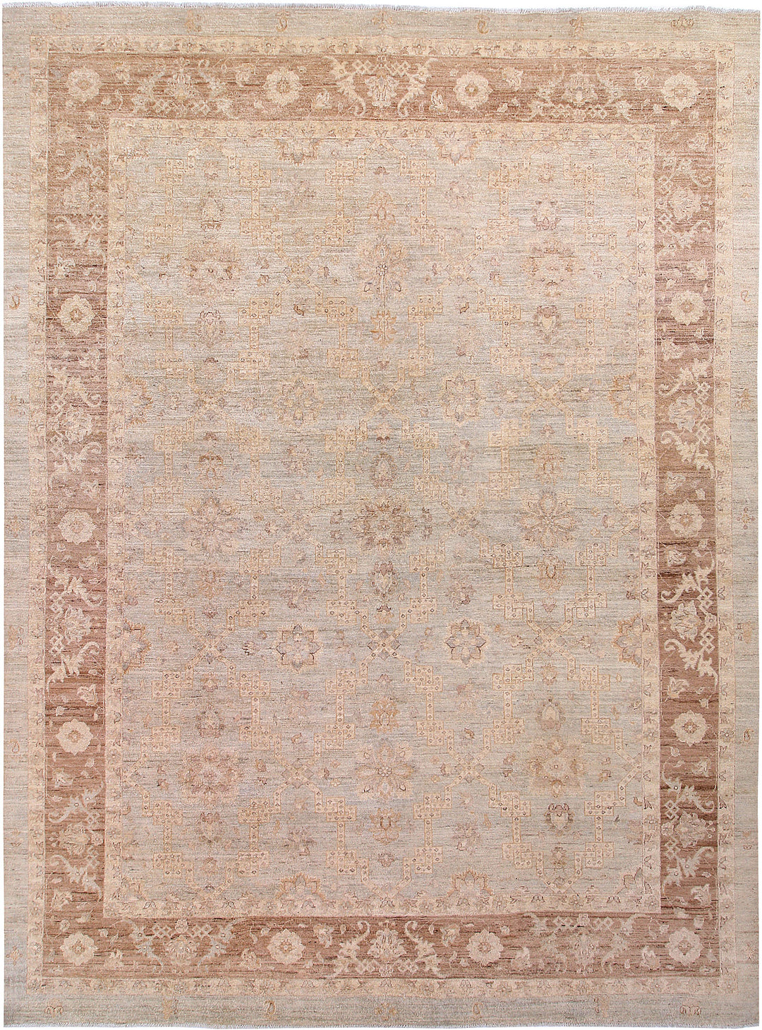 Light Grey Oushak 8' 8 x 11' 11 - No. 58076 - ALRUG Rug Store