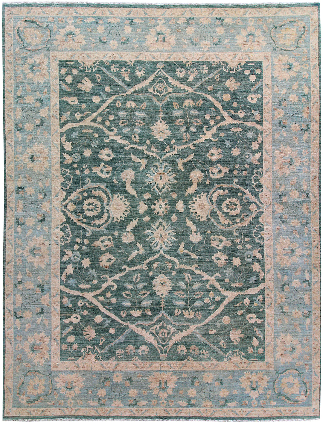 Sea Green Oushak 8' 10 x 11' 6 - No. 58092 - ALRUG Rug Store