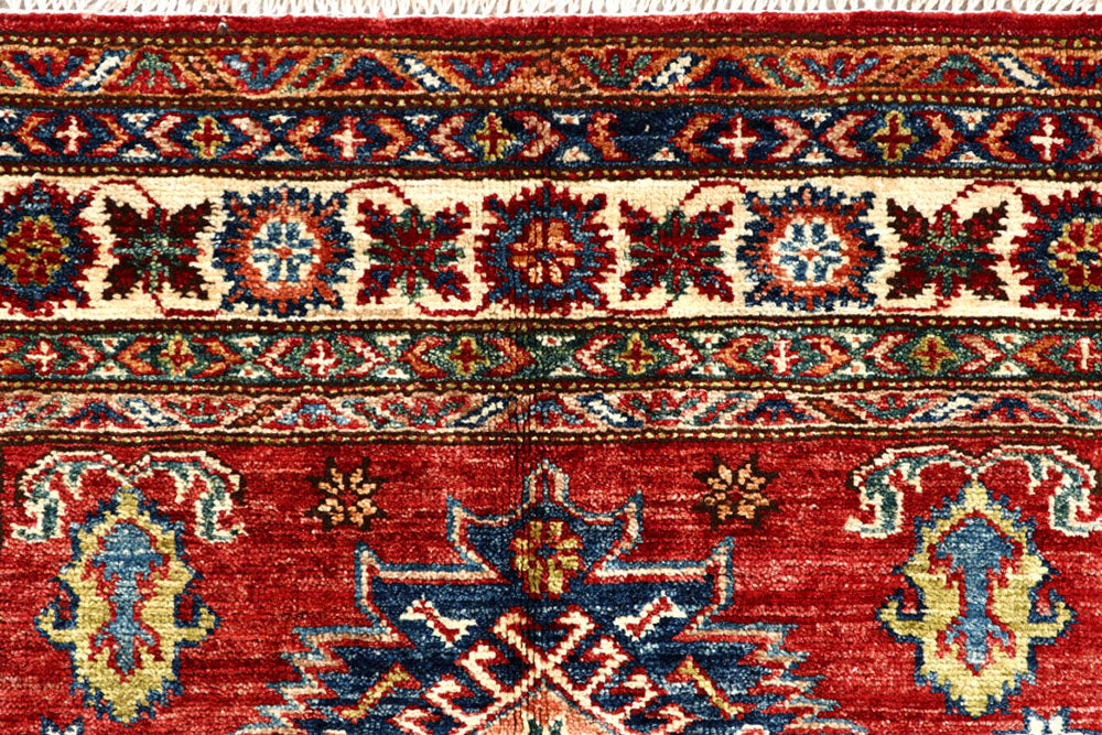 Firebrick Kazak 3' 5 x 5' 1 - No. 58239 - ALRUG Rug Store