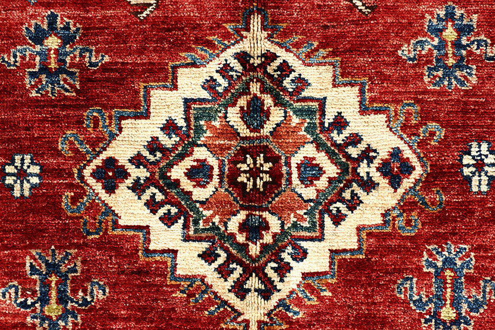 Firebrick Kazak 3' 5 x 5' 1 - No. 58239 - ALRUG Rug Store