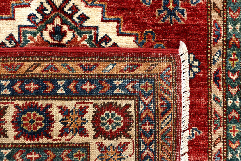 Firebrick Kazak 3' 5 x 5' 1 - No. 58239 - ALRUG Rug Store