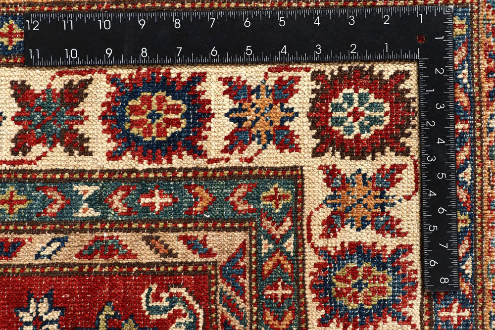 Firebrick Kazak 3' 5 x 5' 1 - No. 58239 - ALRUG Rug Store
