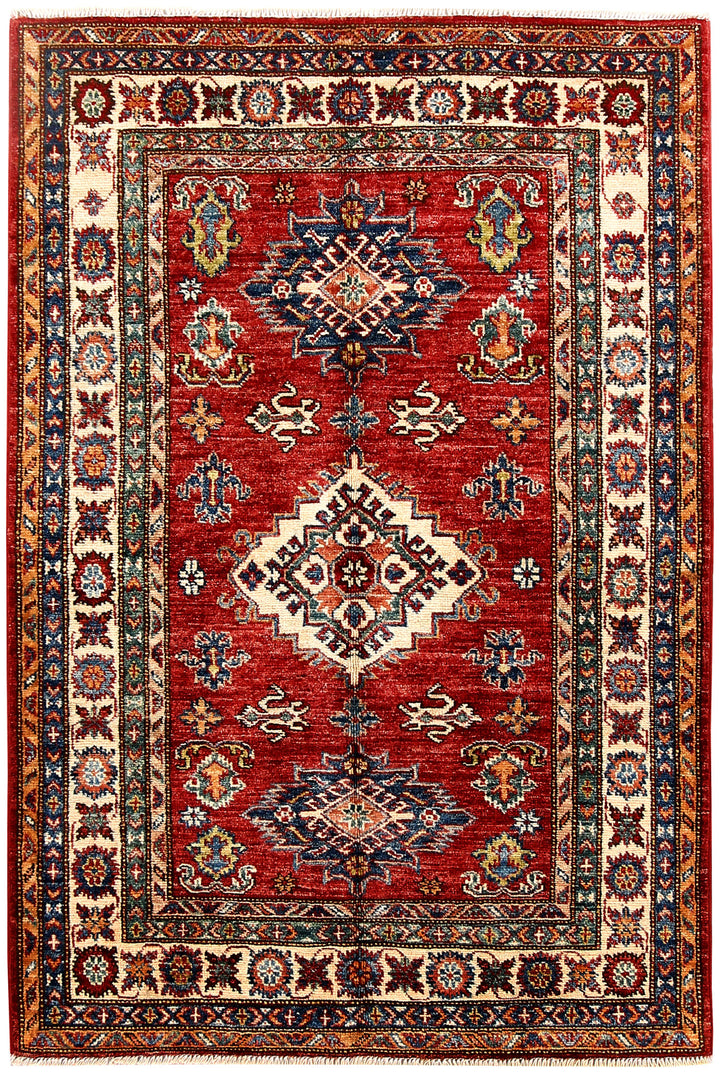 Firebrick Kazak 3' 5 x 5' 1 - No. 58239 - ALRUG Rug Store