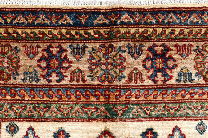 Cornsilk Kazak 3' 4 x 5' 4 - No. 58240 - ALRUG Rug Store
