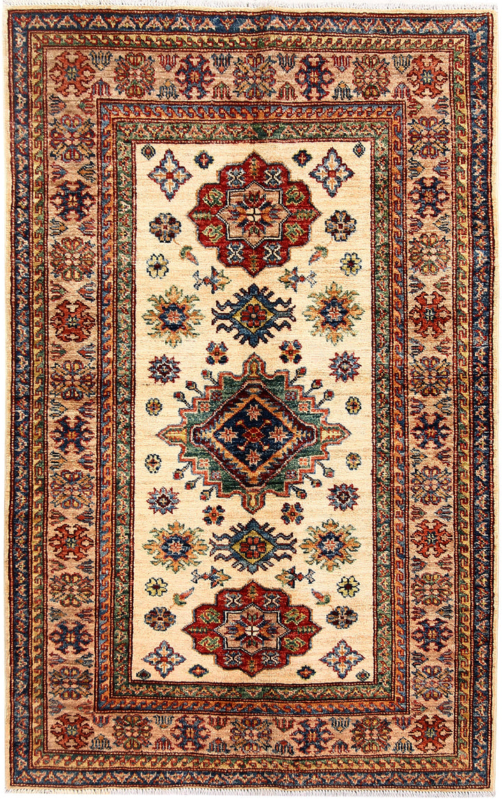 Cornsilk Kazak 3' 4 x 5' 4 - No. 58240 - ALRUG Rug Store