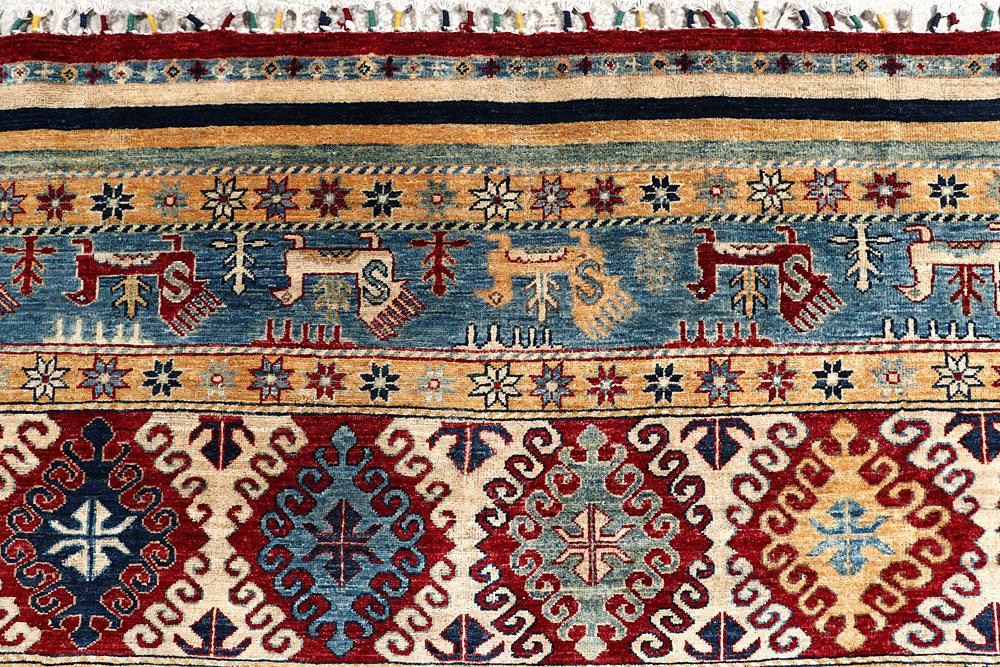 Multi Colored Kazak 9' 8 x 16' 1 - No. 58305 - ALRUG Rug Store