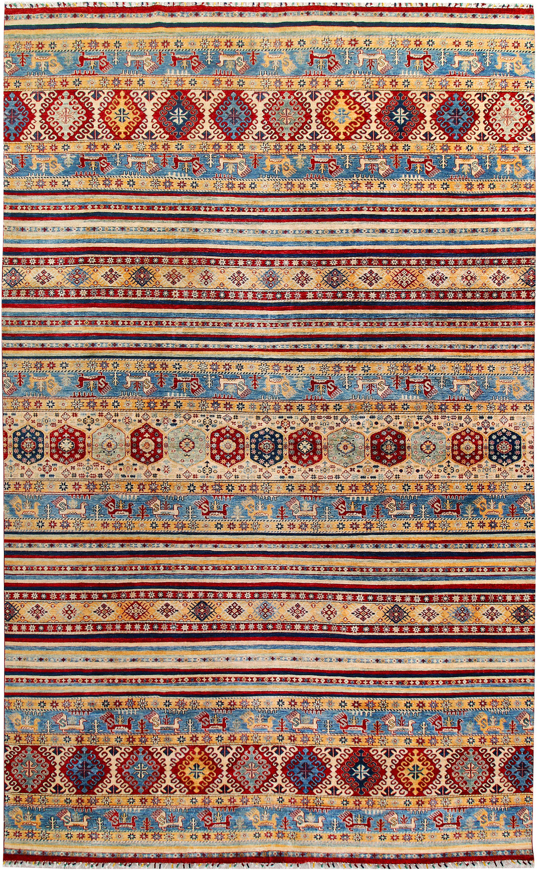 Multi Colored Kazak 9' 8 x 16' 1 - No. 58305 - ALRUG Rug Store