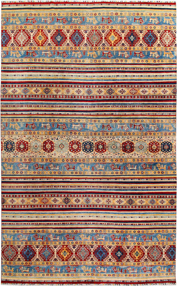 Multi Colored Kazak 9' 8 x 16' 1 - No. 58305 - ALRUG Rug Store