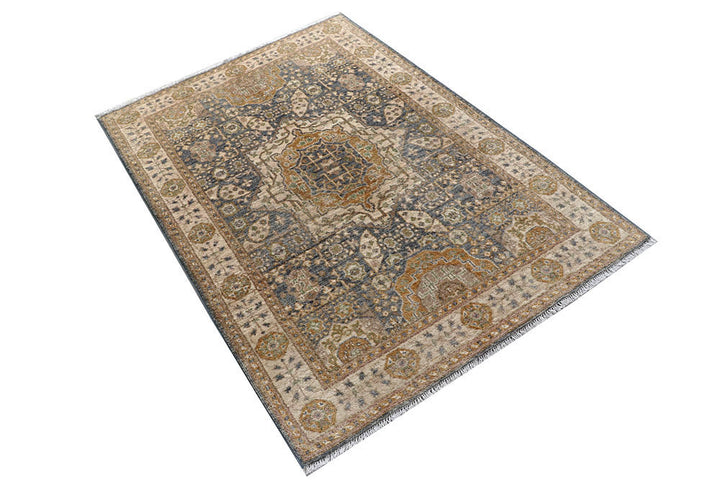 Dark Grey Mamluk 3' 3 x 4' 11 - No. 58306 - ALRUG Rug Store