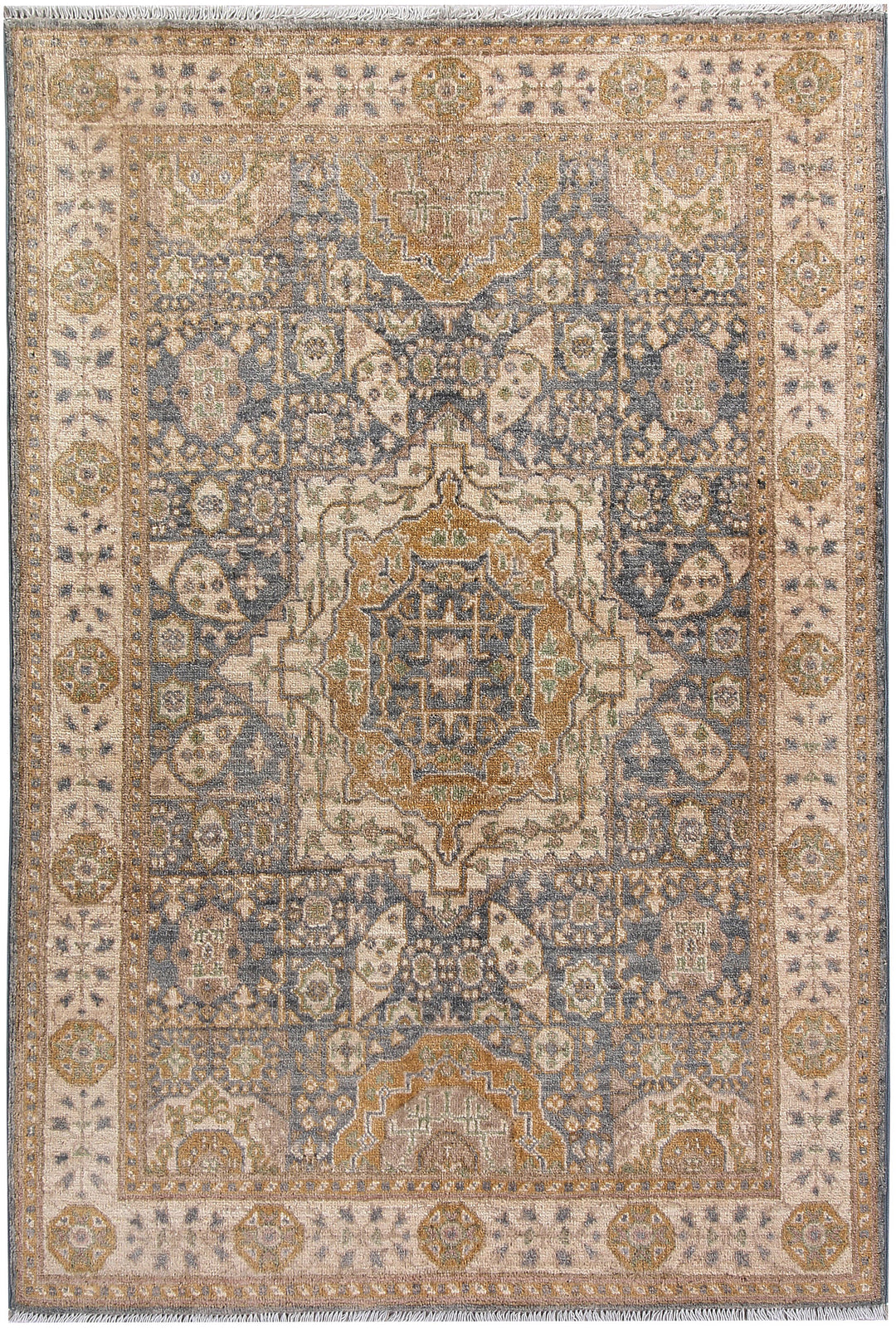 Dark Grey Mamluk 3' 3 x 4' 11 - No. 58306 - ALRUG Rug Store
