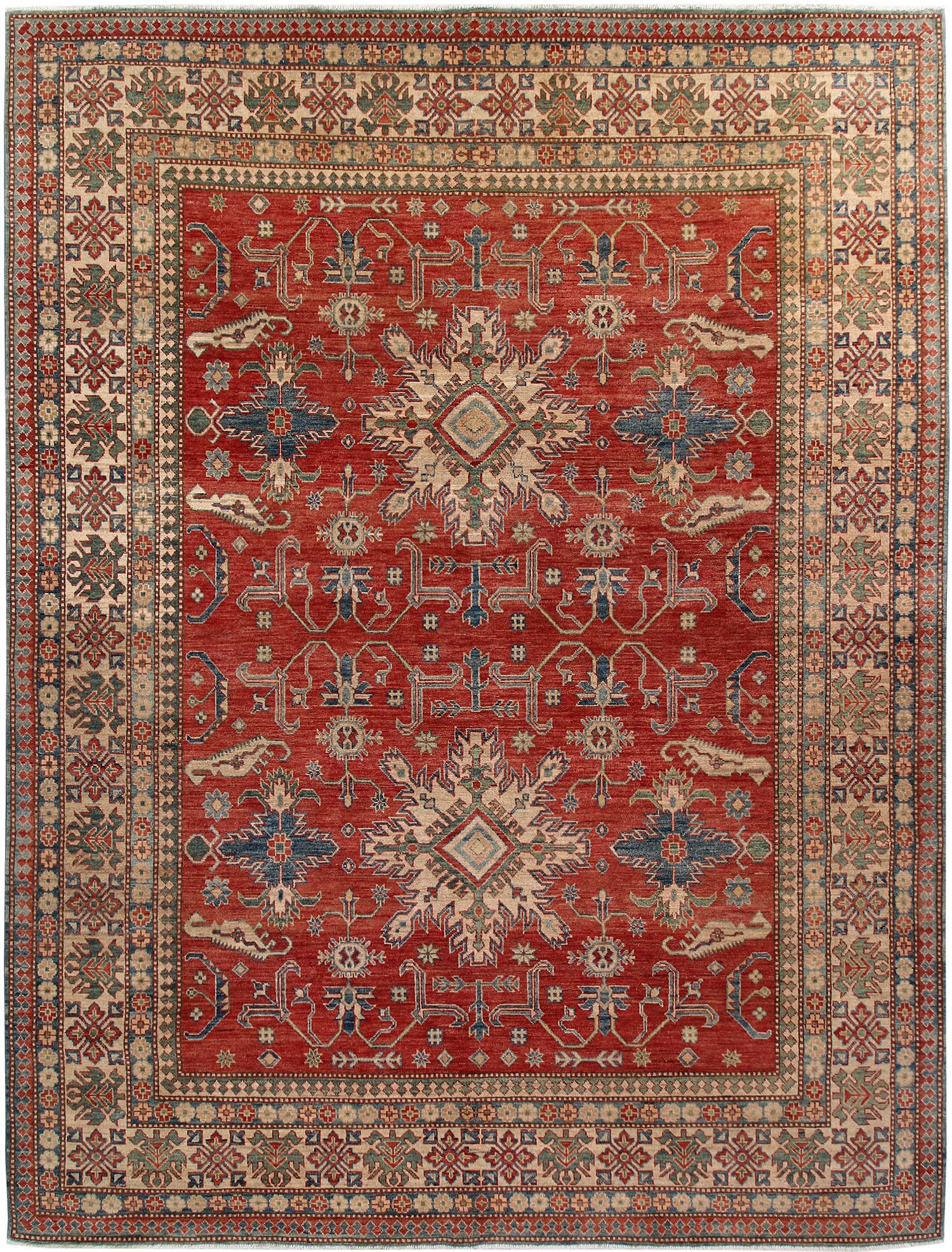 Red Afghan Kazak Rug 8' 3