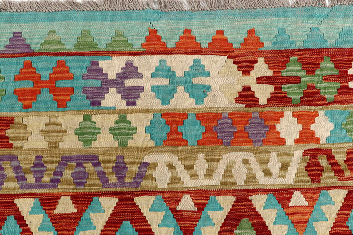 Multi Colored Kilim 6' 7 x 9' 11 - No. 58340 - ALRUG Rug Store