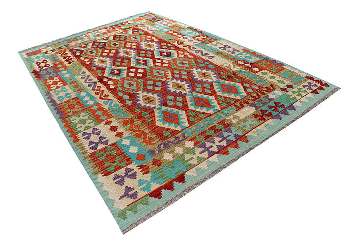 Multi Colored Kilim 6' 7 x 9' 11 - No. 58340 - ALRUG Rug Store
