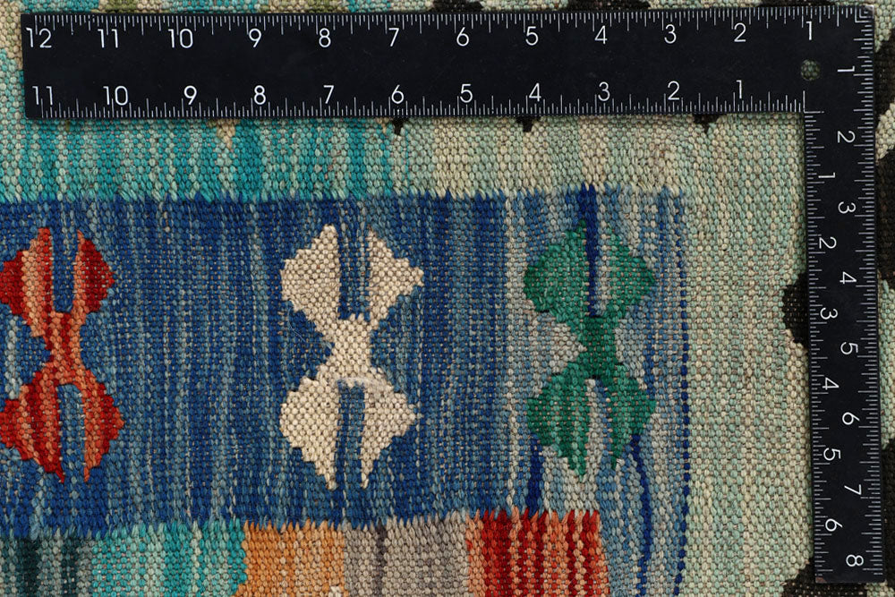 Multi Colored Kilim 6' 7 x 9' 9 - No. 58368 - ALRUG Rug Store