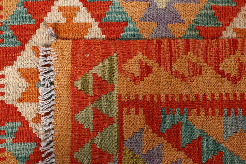 Multi Colored Kilim 2' 9 x 12' 11 - No. 58379 - ALRUG Rug Store