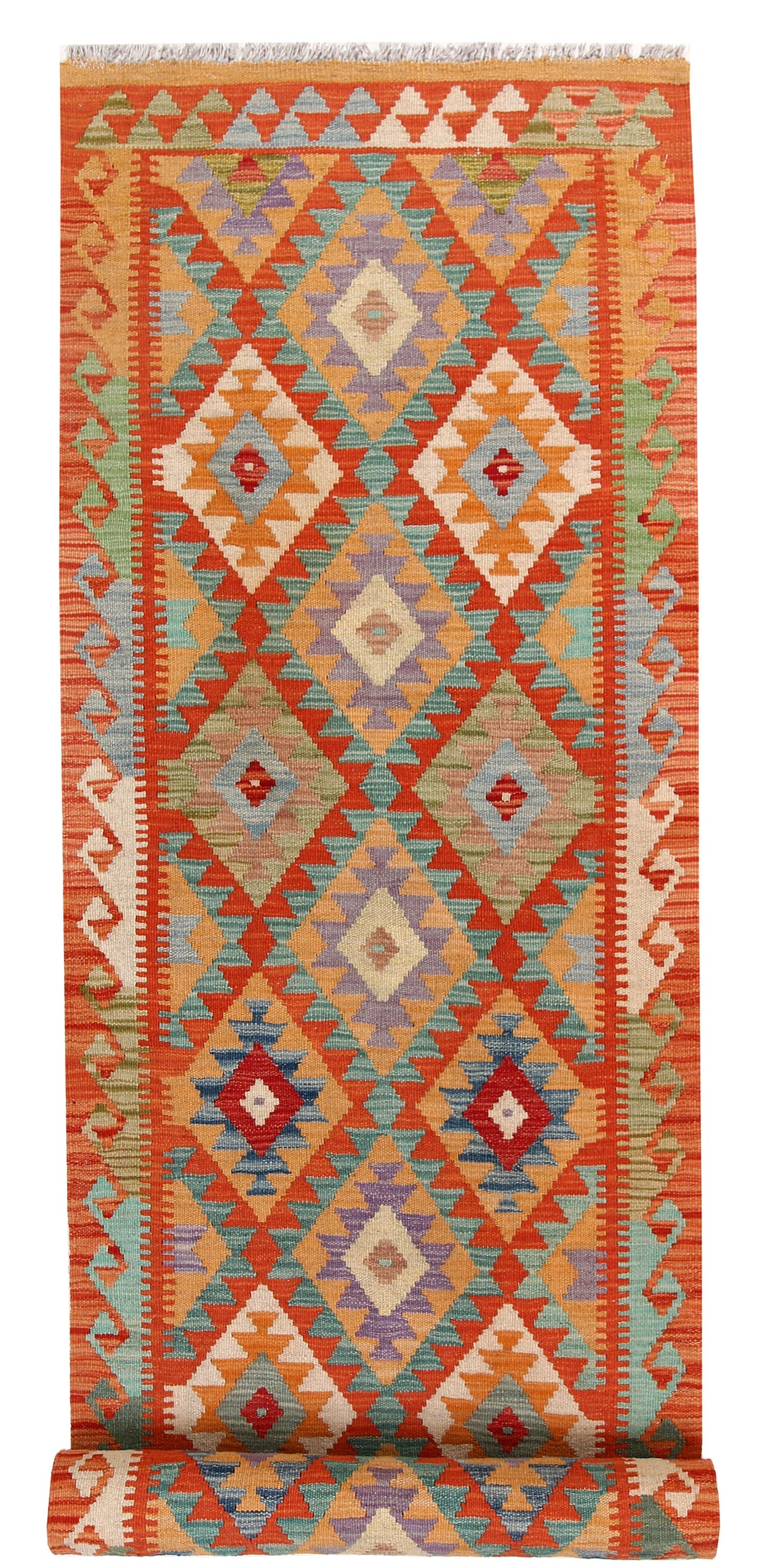 Multi Colored Kilim 2' 9 x 12' 11 - No. 58379 - ALRUG Rug Store