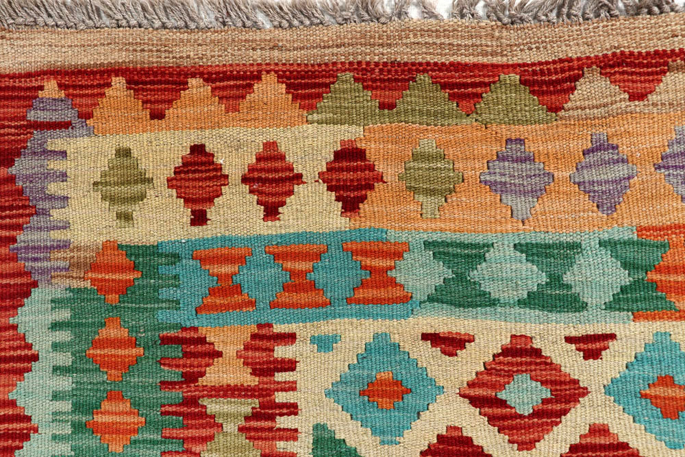 Multi Colored Kilim 2' 8 x 12' 6 - No. 58380 - ALRUG Rug Store