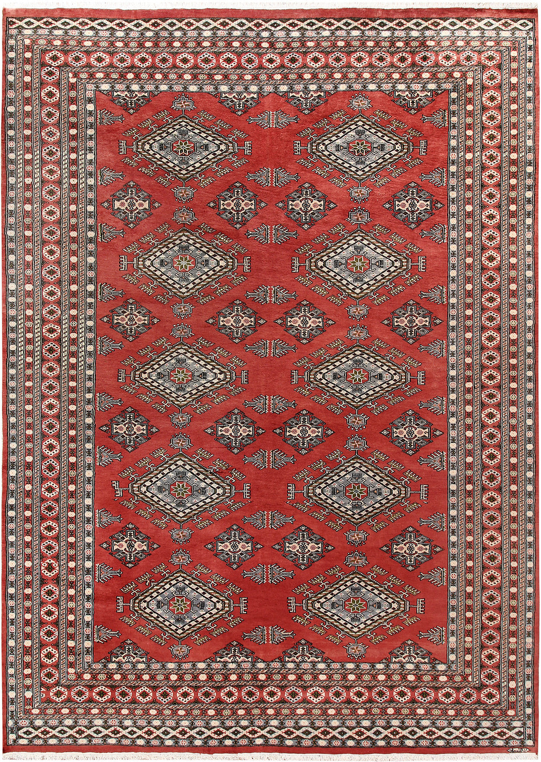 Indian Red Caucasian 8' x 11' 4 - No. 58519 - ALRUG Rug Store