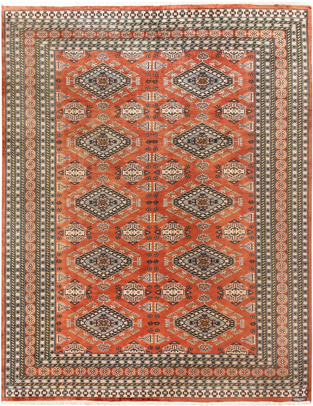Dark Salmon Caucasian 8' 1 x 10' 9 - No. 58520 - ALRUG Rug Store
