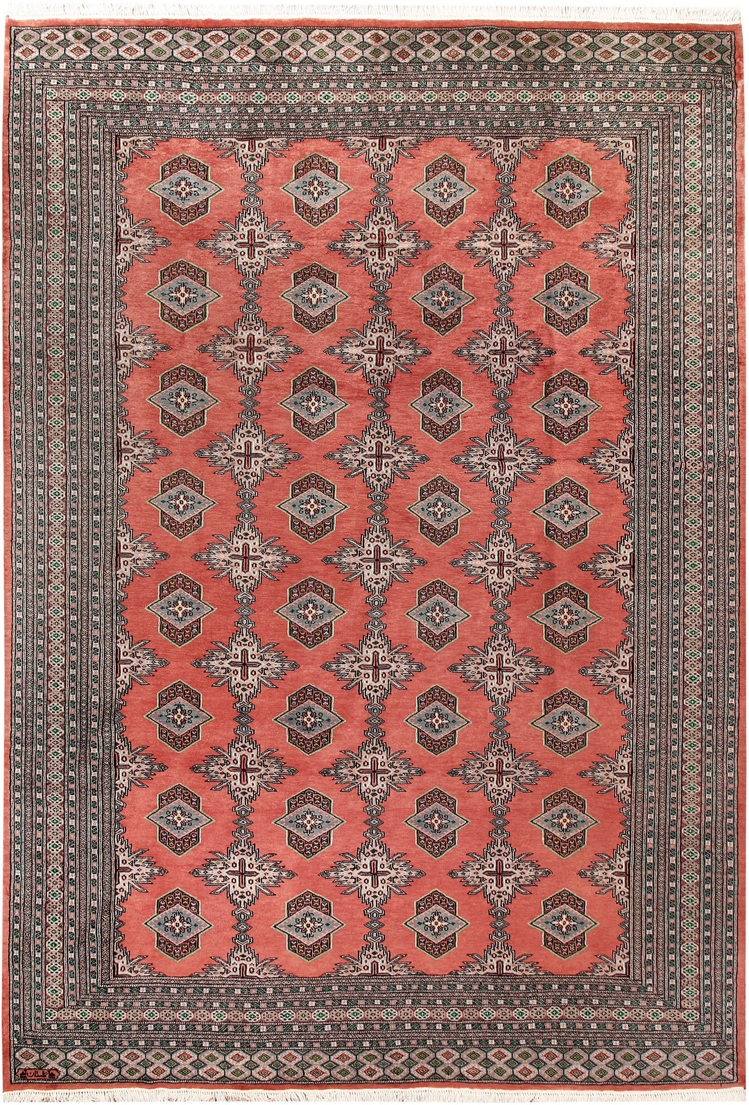 Salmon Caucasian 8' x 11' 5 - No. 58521 - ALRUG Rug Store