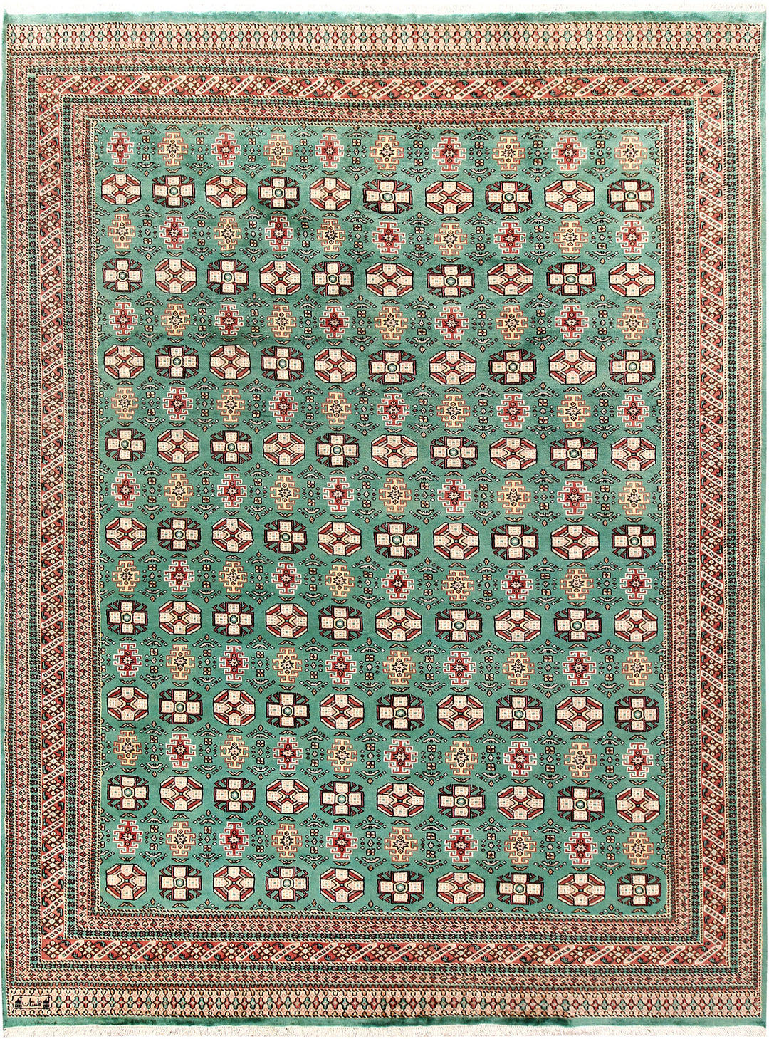 Medium Sea Green Caucasian 8' 4 x 11' 1 - No. 58538 - ALRUG Rug Store