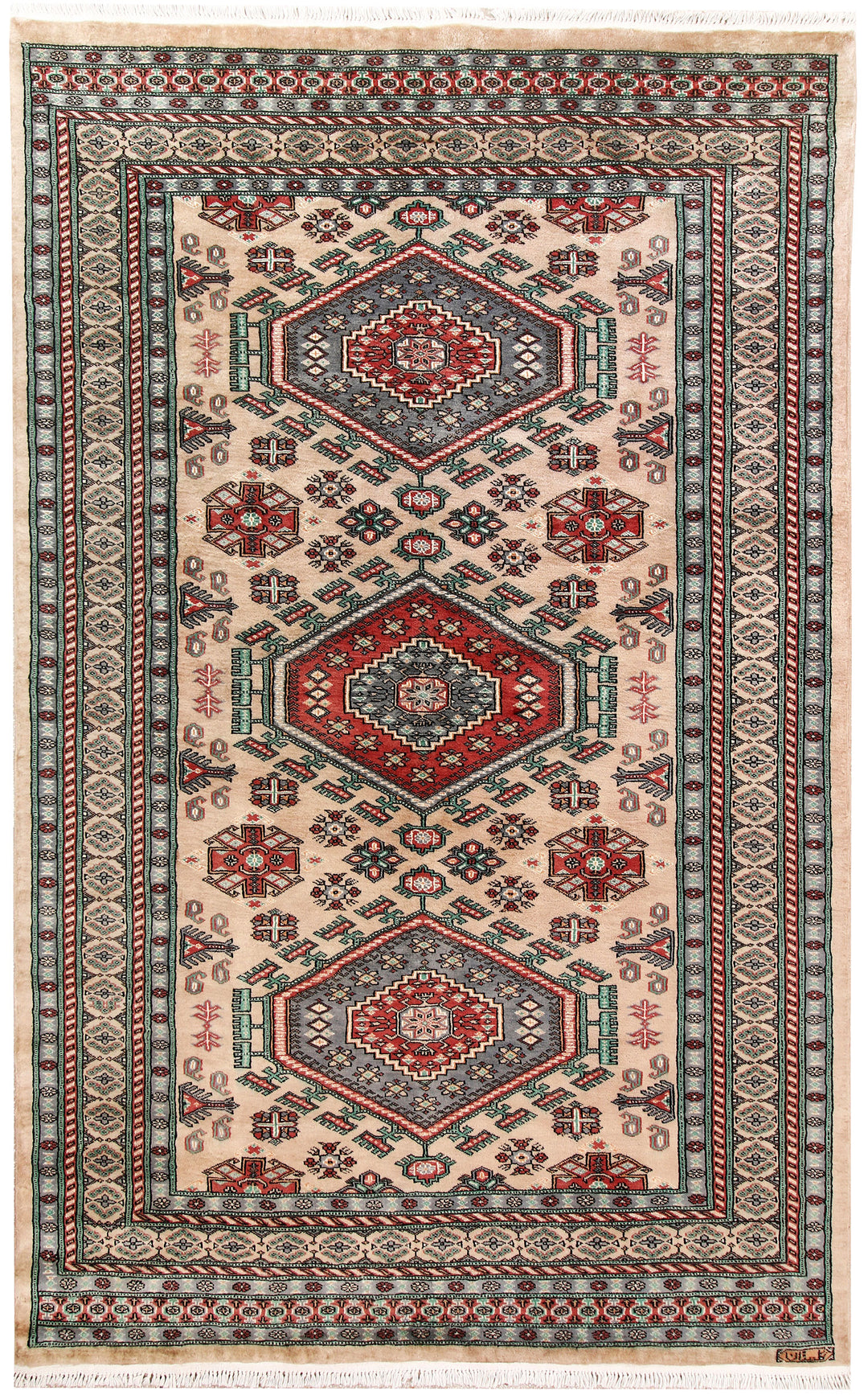 Bisque Caucasian 5' 1 x 8' 1 - No. 58556 - ALRUG Rug Store