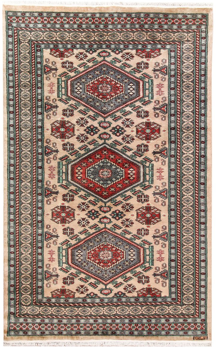 Bisque Caucasian 5' 1 x 8' 1 - No. 58556 - ALRUG Rug Store