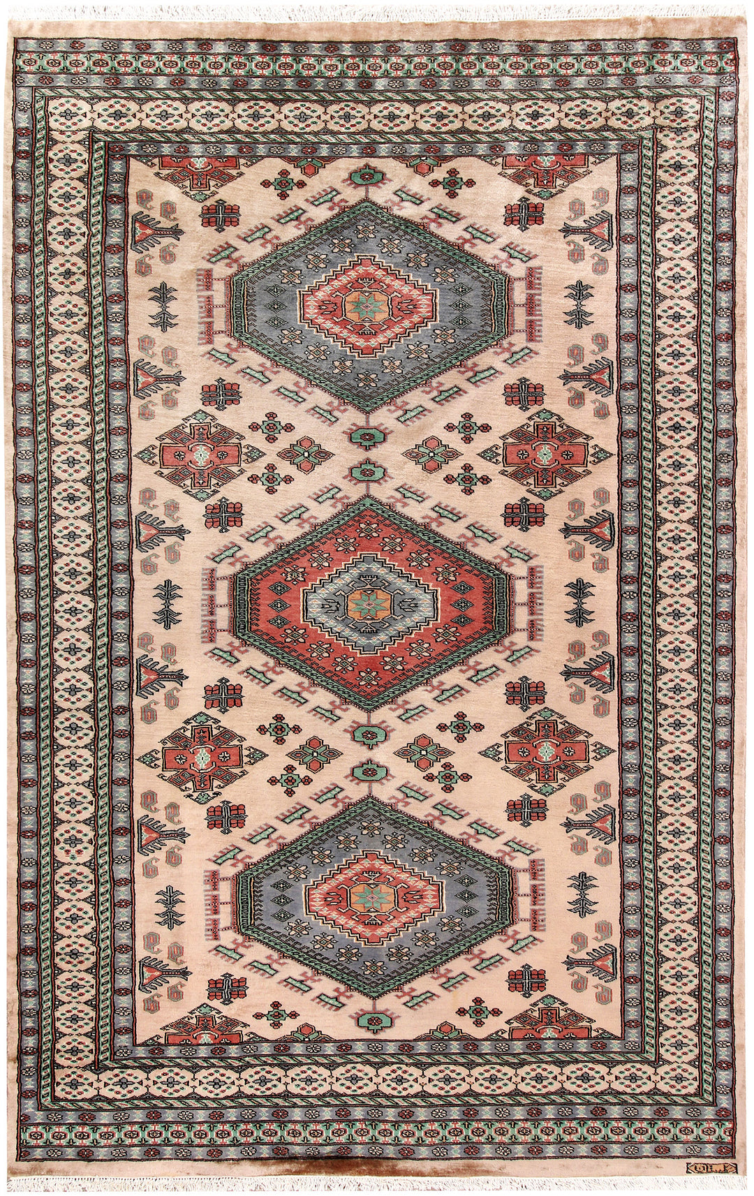 Bisque Caucasian 5' 1 x 8' 1 - No. 58558 - ALRUG Rug Store
