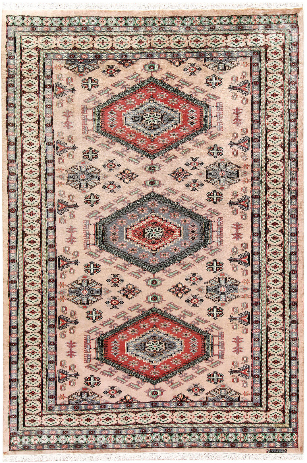 Bisque Caucasian 5' 2 x 7' 7 - No. 58559 - ALRUG Rug Store