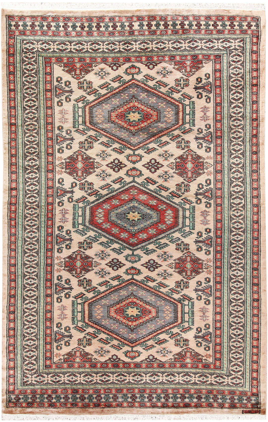 Bisque Caucasian 5' 2 x 8' - No. 58564 - ALRUG Rug Store