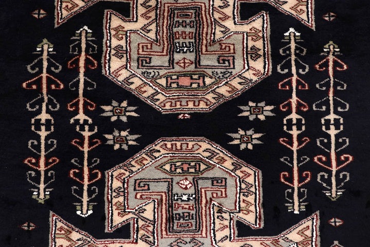 Black Caucasian 4' 11 x 8' - No. 58572 - ALRUG Rug Store