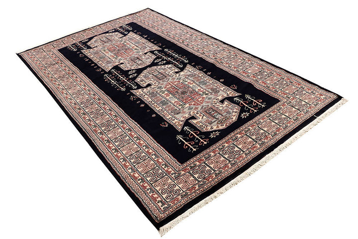 Black Caucasian 4' 11 x 8' - No. 58572 - ALRUG Rug Store