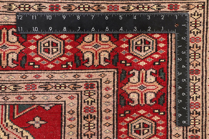 Red Caucasian 6' 10 x 6' 11 - No. 58575 - ALRUG Rug Store