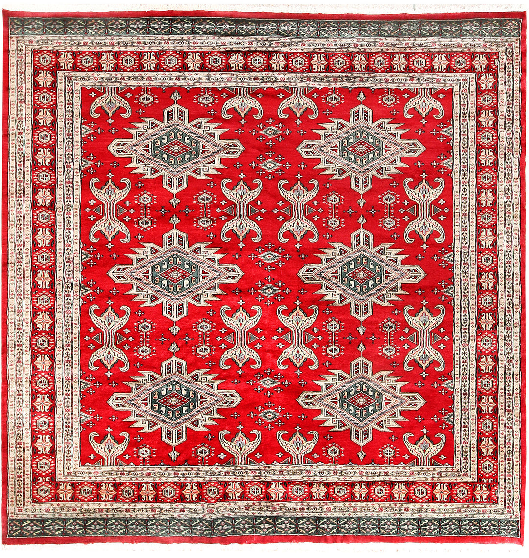 Red Caucasian 6' 10 x 6' 11 - No. 58575 - ALRUG Rug Store