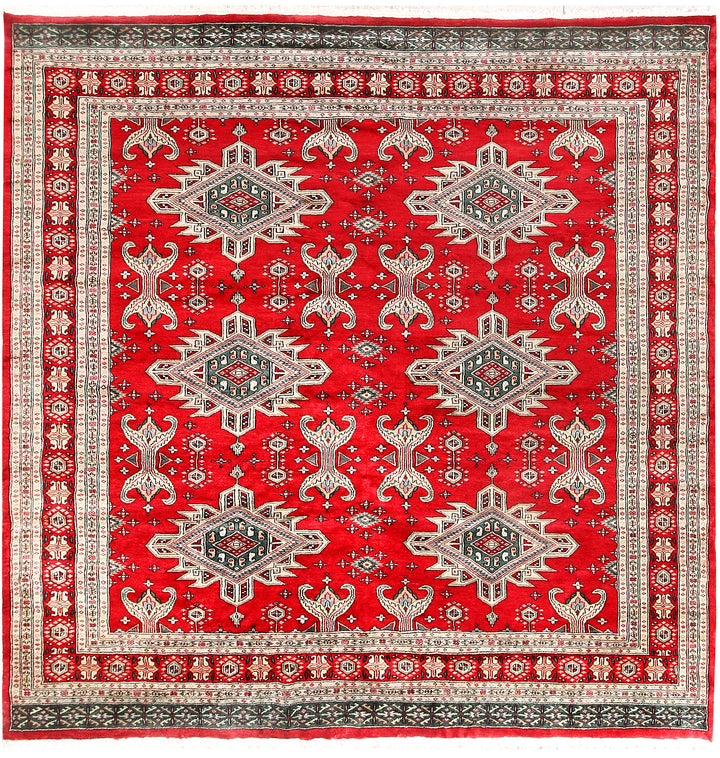 Red Caucasian 6' 10 x 6' 11 - No. 58575 - ALRUG Rug Store