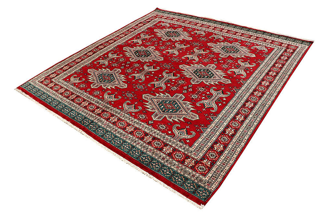 Red Caucasian 6'  7" x 7' " - No. QA28205