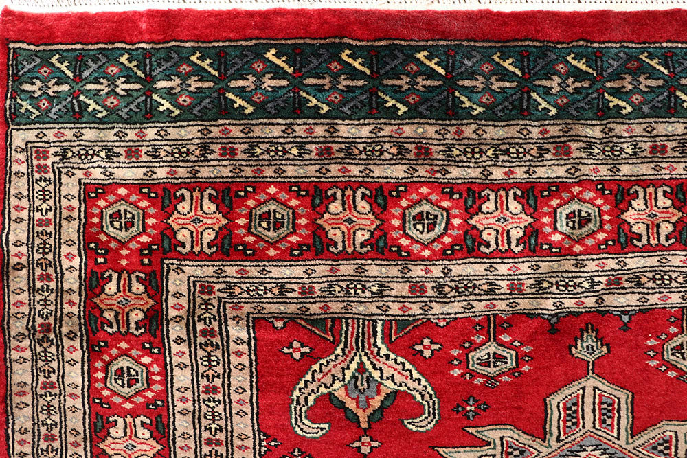 Firebrick Caucasian 6' 9 x 6' 8 - No. 58578 - ALRUG Rug Store