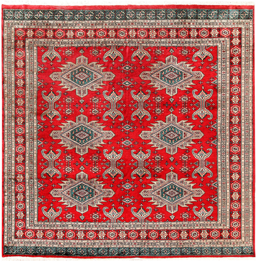 Firebrick Caucasian 6' 9 x 6' 8 - No. 58578 - ALRUG Rug Store