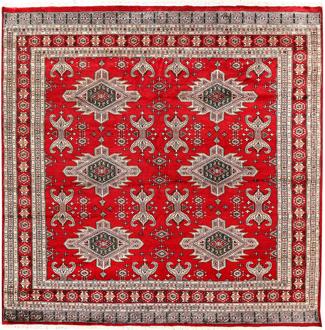 Firebrick Caucasian 6' 11 x 6' 11 - No. 58580 - ALRUG Rug Store