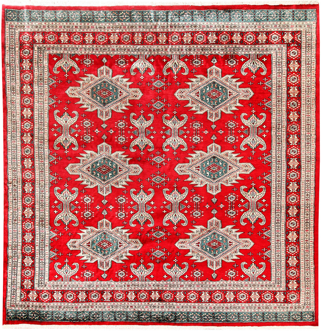 Red Caucasian 6' 11 x 6' 11 - No. 58582 - ALRUG Rug Store