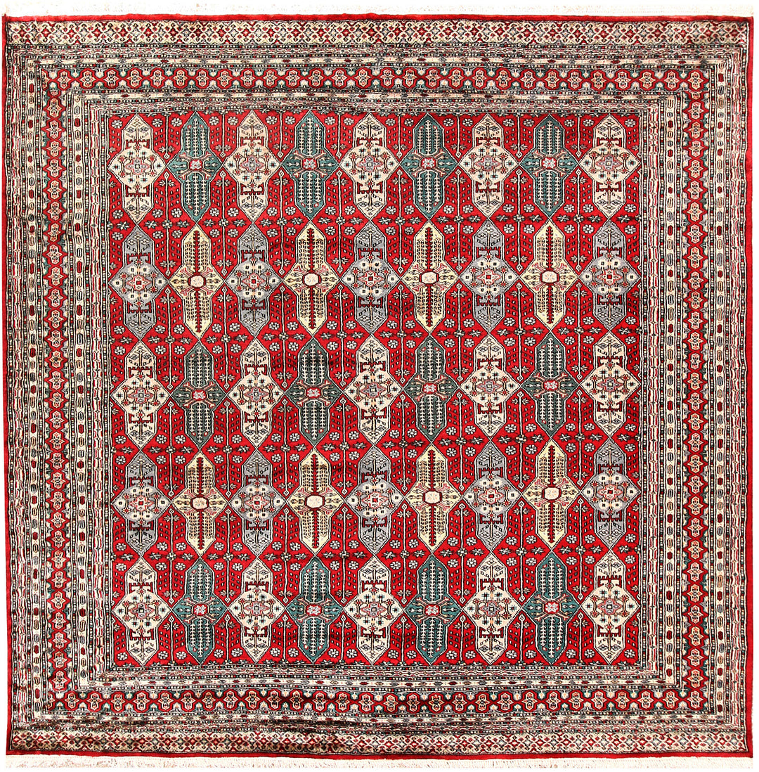 Red Caucasian 6' 8 x 6' 8 - No. 58619 - ALRUG Rug Store