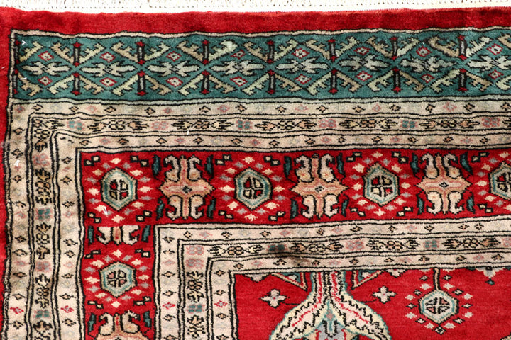 Red Caucasian 6' 11 x 6' 10 - No. 58620 - ALRUG Rug Store
