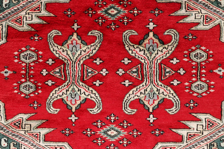 Red Caucasian 6' 11 x 6' 10 - No. 58620 - ALRUG Rug Store