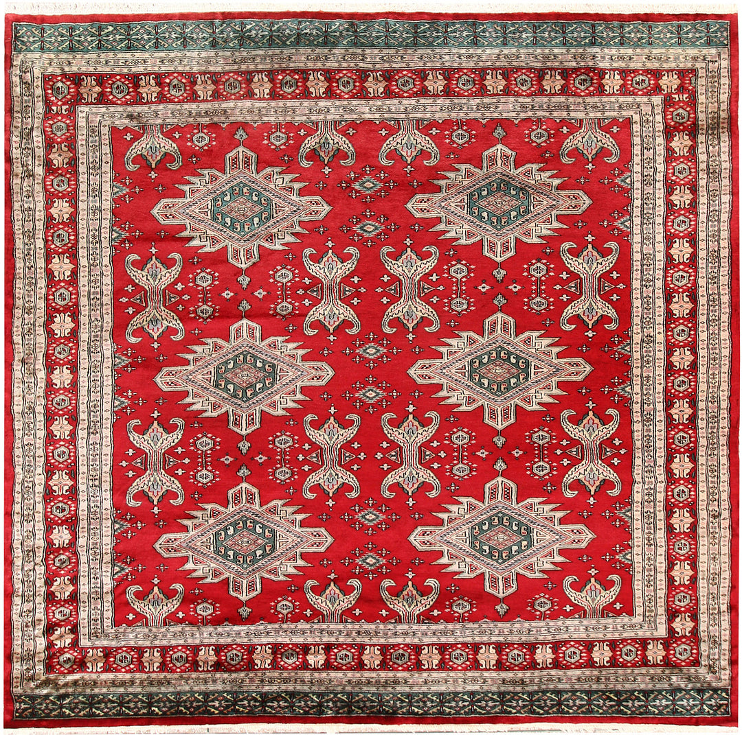 Red Caucasian 6' 11 x 6' 10 - No. 58620 - ALRUG Rug Store