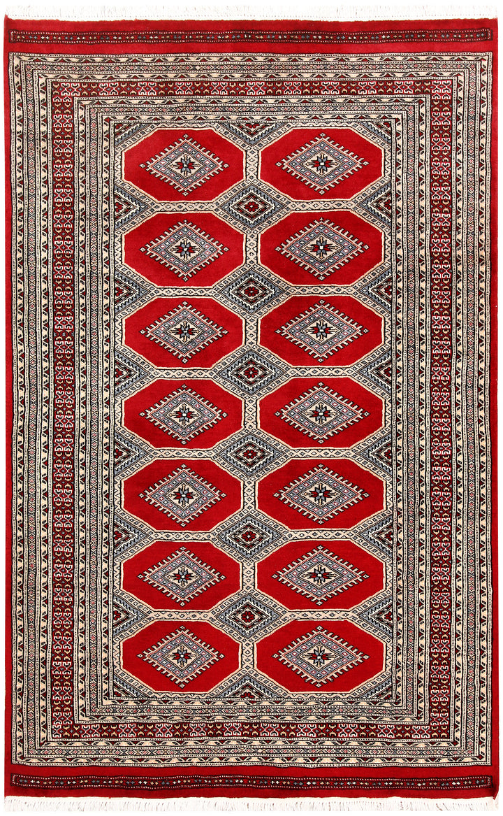 Firebrick Jaldar 4' 2 x 6' 6 - No. 58622 - ALRUG Rug Store