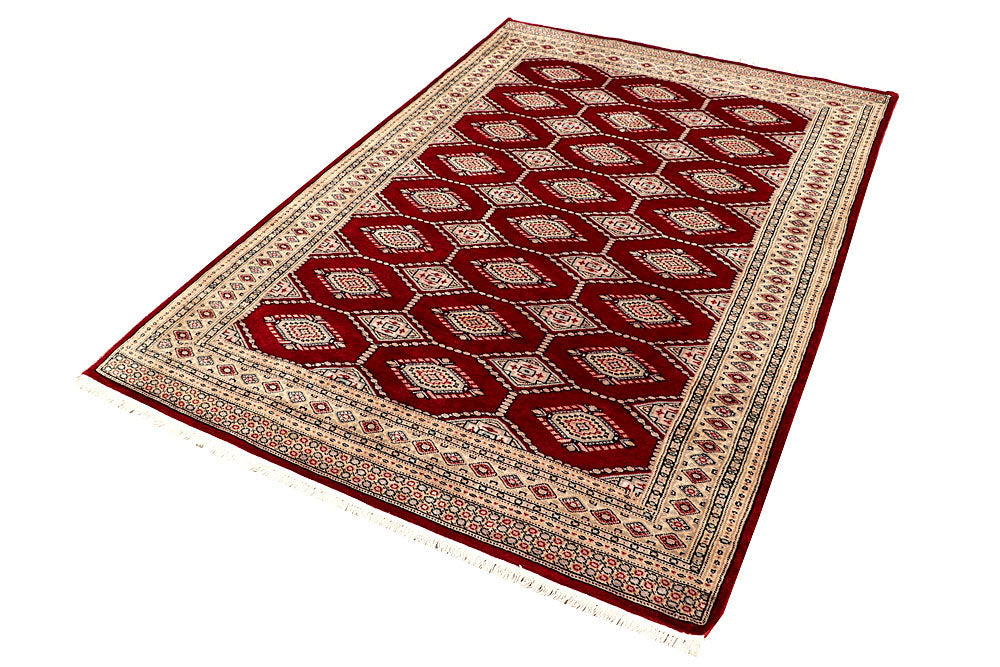 Maroon Jaldar 4' 6 x 6' 8 - No. 58644 - ALRUG Rug Store