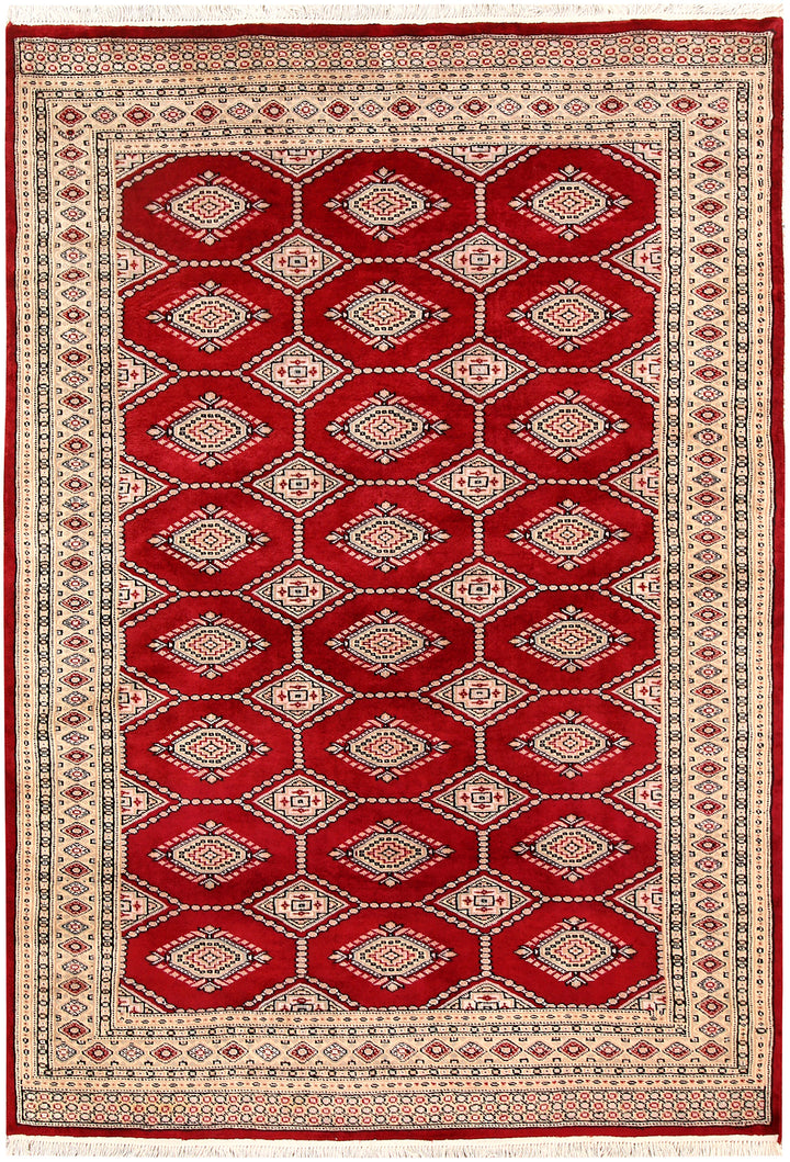 Maroon Jaldar 4' 6 x 6' 8 - No. 58644 - ALRUG Rug Store
