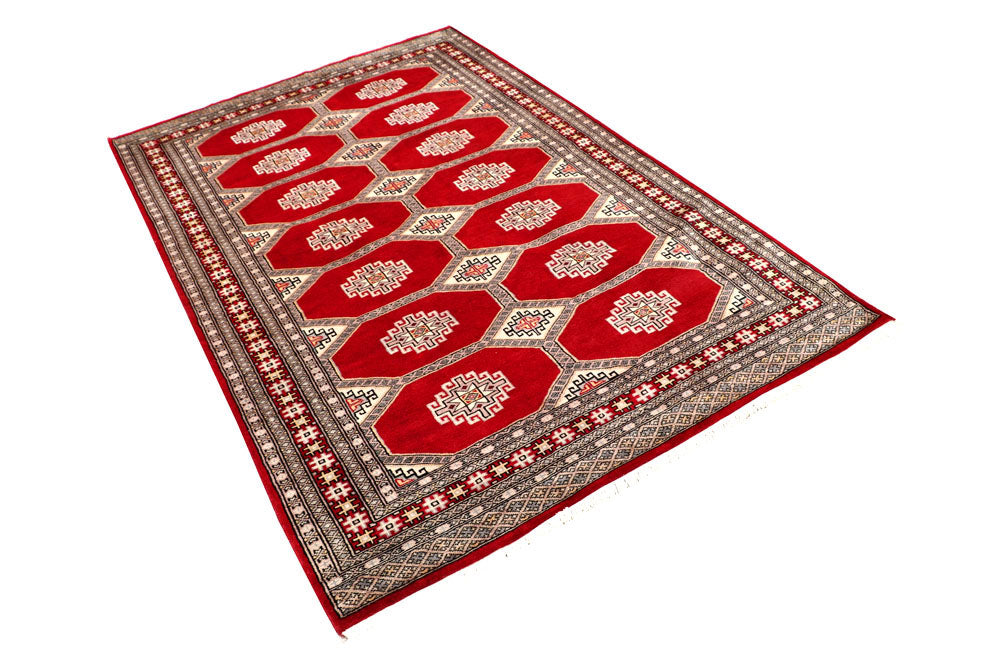 Firebrick Jaldar 4' 6 x 6' 11 - No. 58646 - ALRUG Rug Store