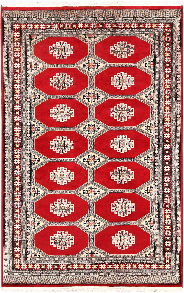 Firebrick Jaldar 4' 6 x 6' 11 - No. 58646 - ALRUG Rug Store