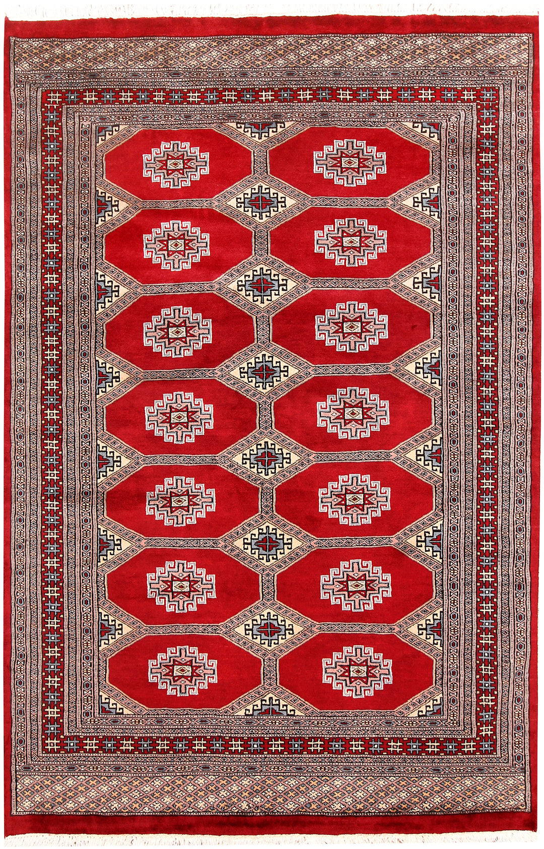 Firebrick Jaldar 4' 6 x 6' 11 - No. 58652 - ALRUG Rug Store